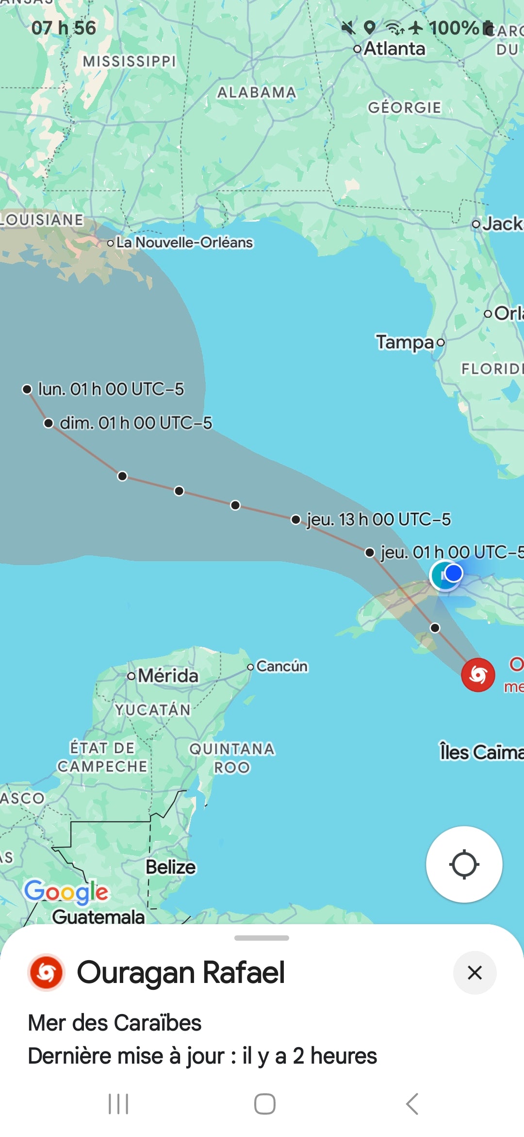 Hurricane Rafael Approaching Cuba in 2024