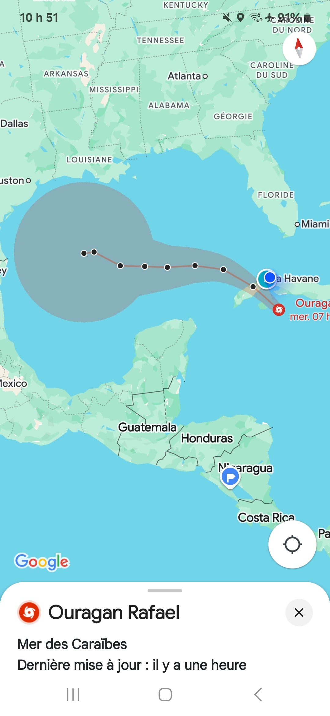 Hurricane Rafael Approaching Cuba in 2024