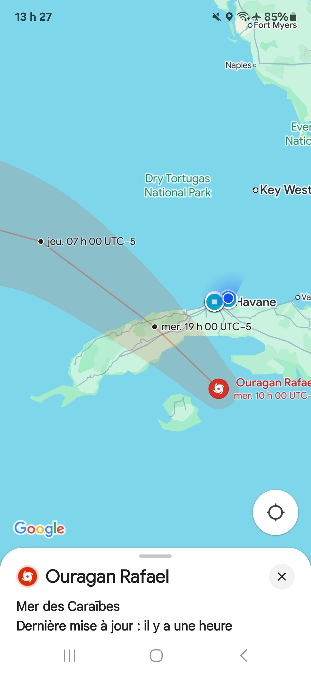 Hurricane Rafael Approaching Cuba in 2024