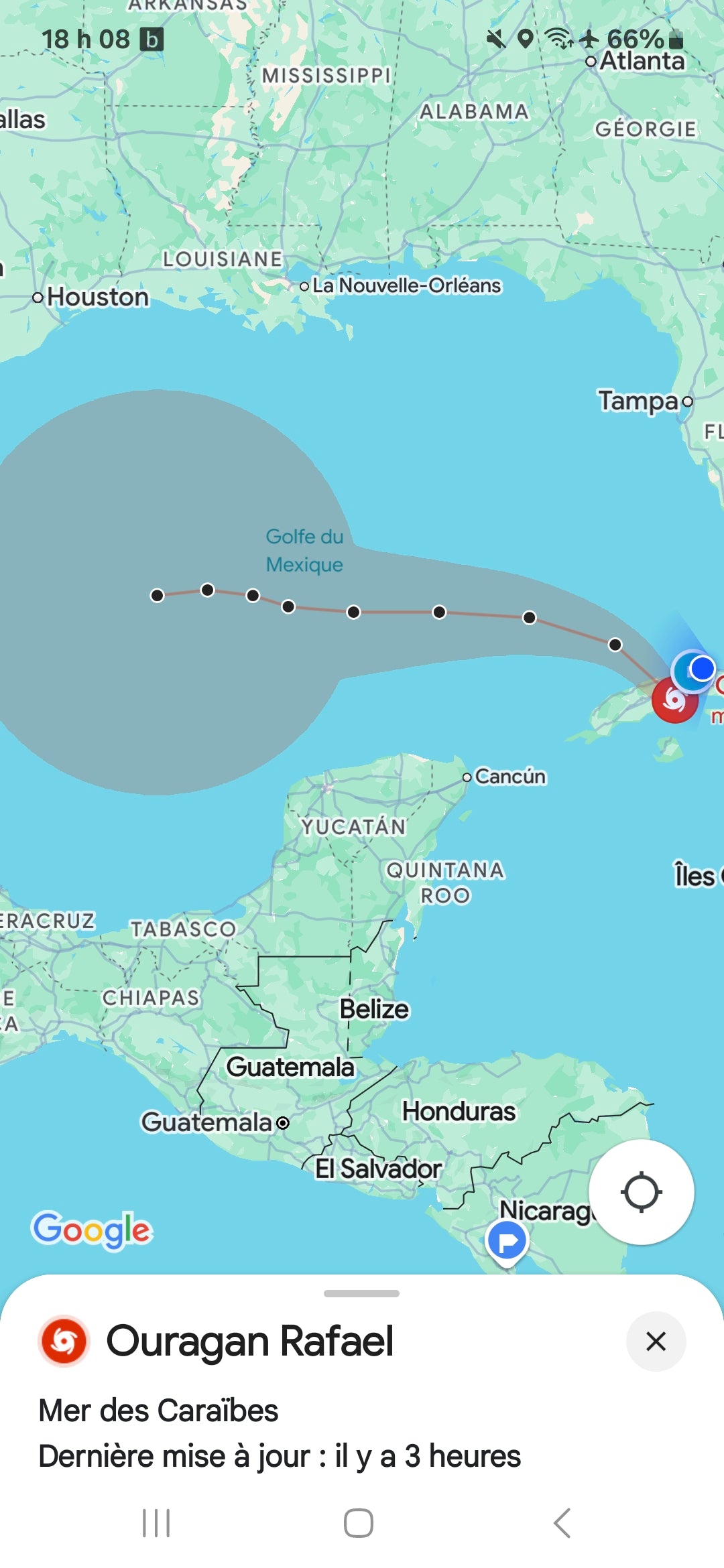Hurricane Rafael Approaching Cuba in 2024