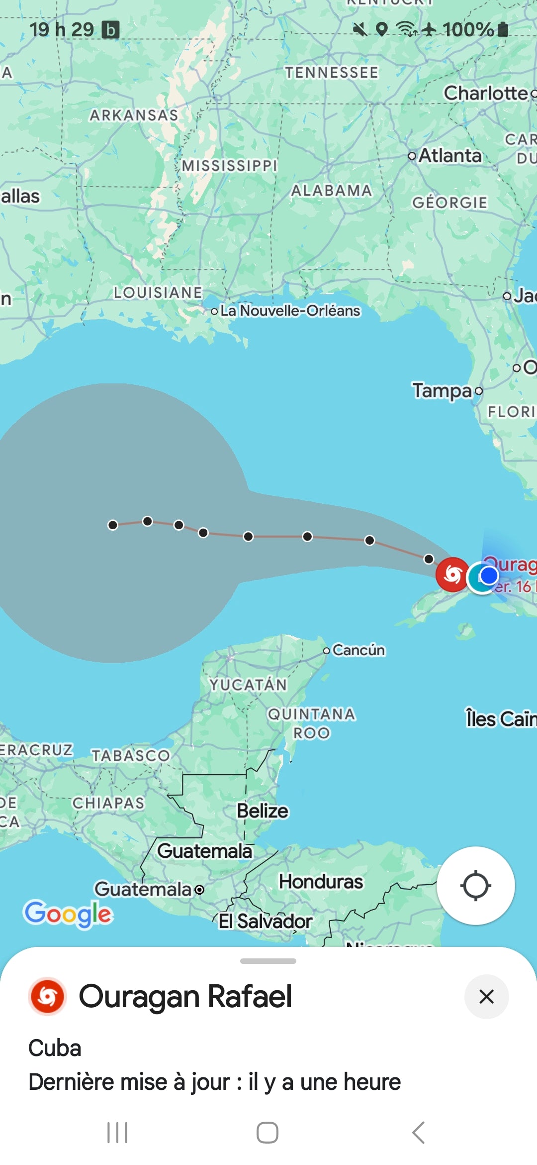 Hurricane Rafael Approaching Cuba in 2024