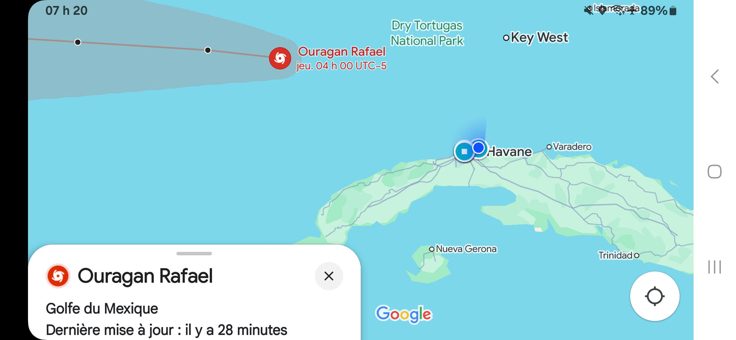 Hurricane Rafael Approaching Cuba in 2024